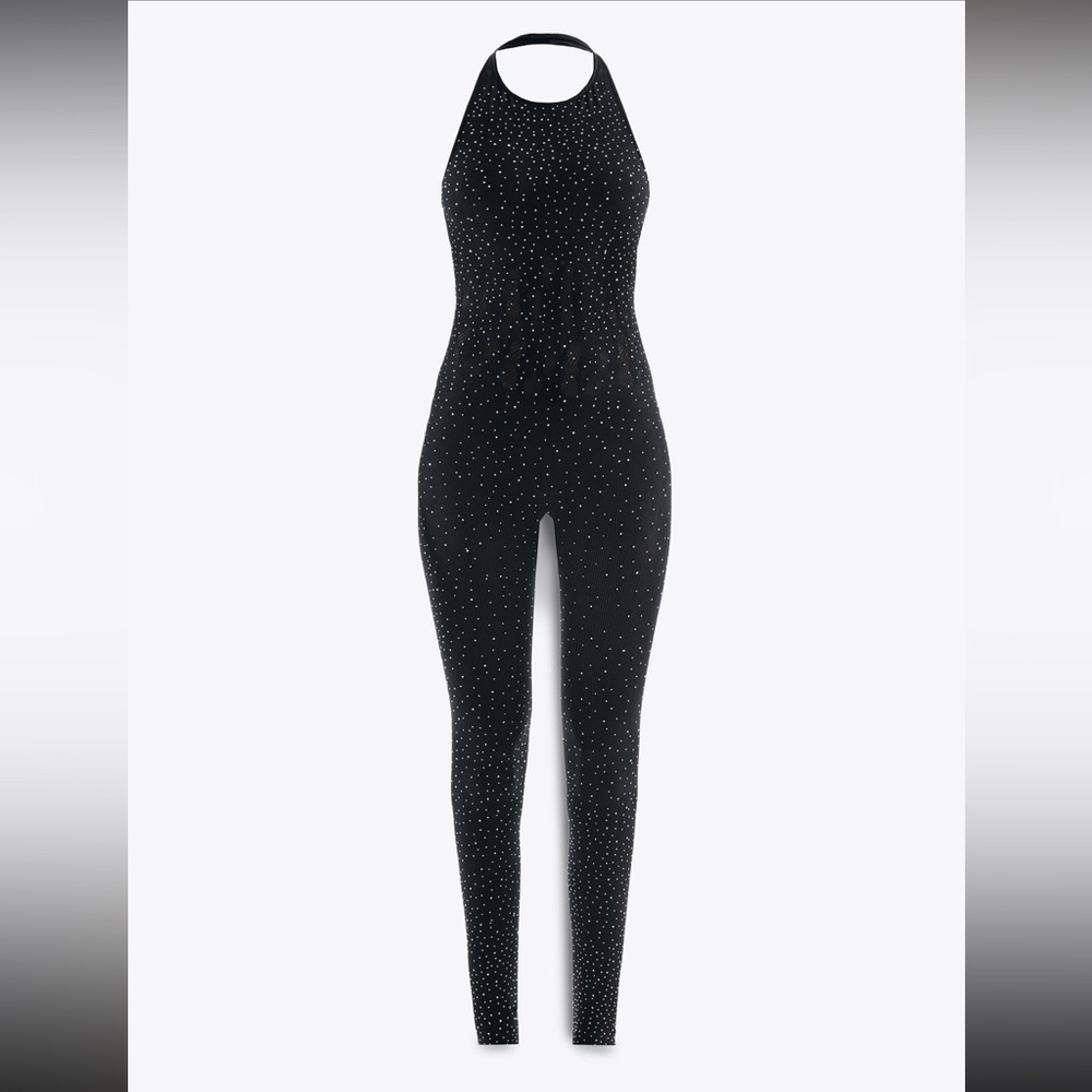 Zara rhinestone seamless jumpsuit